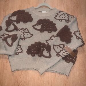 Dreamers Brown and Tan Hedgehog Knit